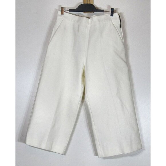 Marni cropped Side Zip Trousers, Off White, Womens Size US 6, It 42, FR 38 - Picture 1 of 3